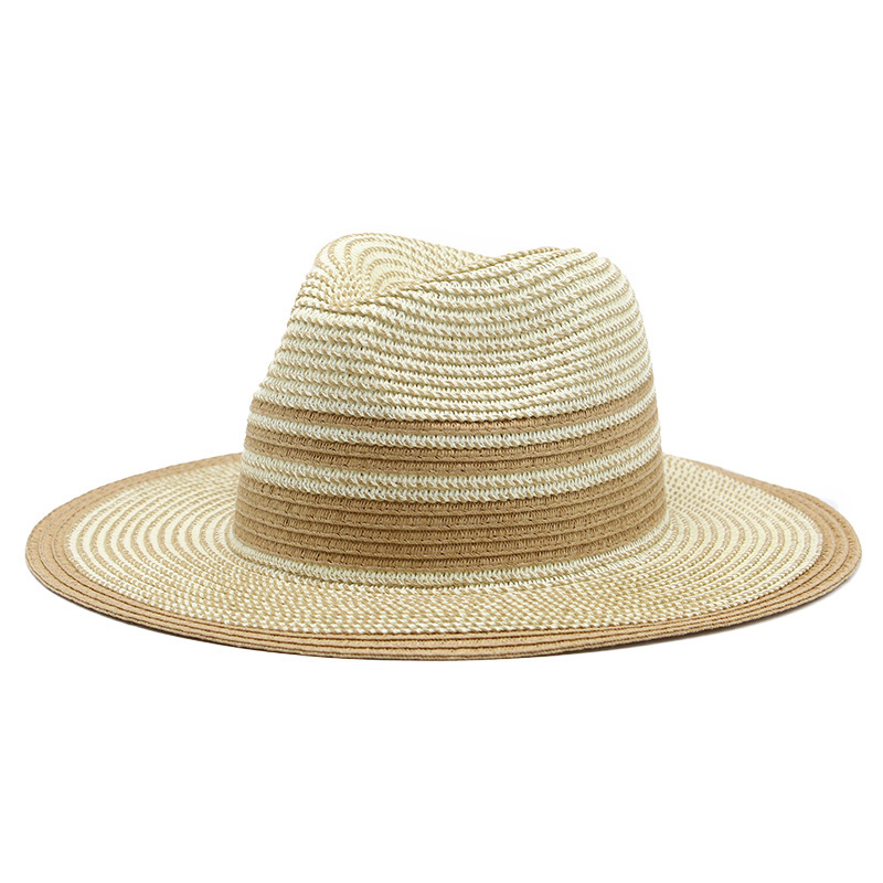 Color Block Pattern Women's Simple Style Classic Style Color Block Flat Eaves Straw Hat