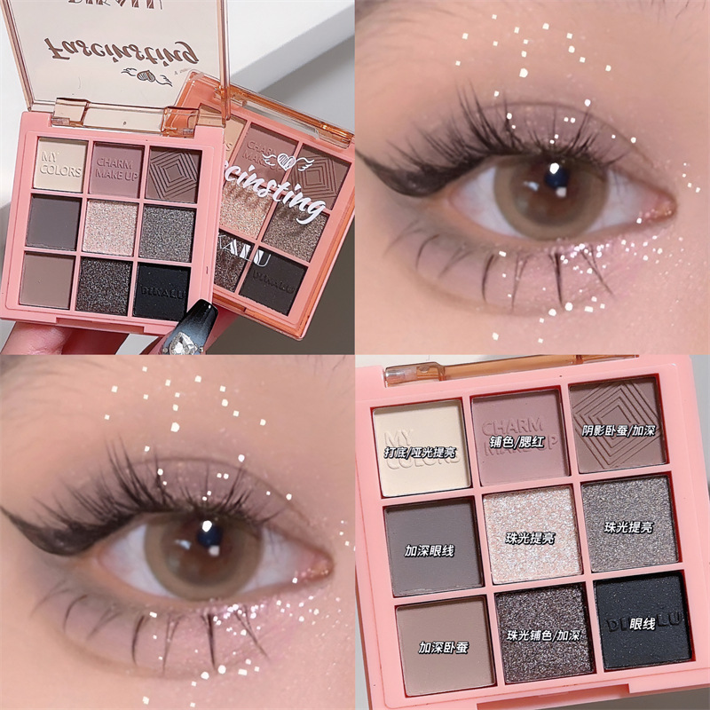Transparent nine color 16#smoked gray powder