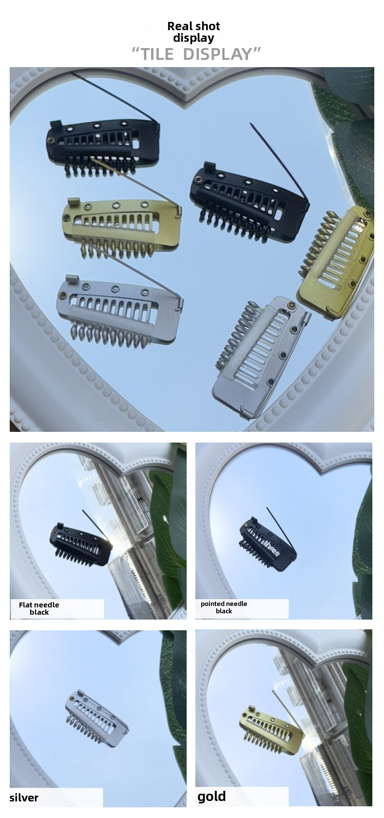 Vendita calda transfrontaliera in acciaio inossidabile Chunni clip + spilla cappello clip parrucca pezzo di capelli in acciaio inossidabile elastico BB clip_voghion.com