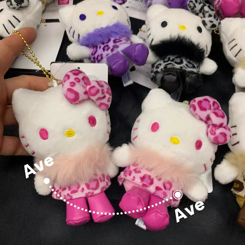 かわいいヒョウ柄シリーズのケイティのペンダントのぬいぐるみのおもちゃkt猫のバッグの装飾品のキーホルダーの装飾品|undefined