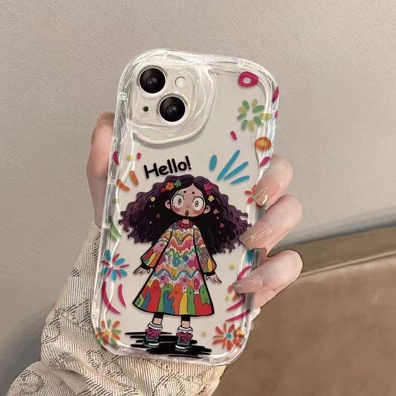 Patrón de crema para iphone16promax funda para teléfono móvil lindo 11 Apple 15 chica 14pro Japón y Corea 13/12