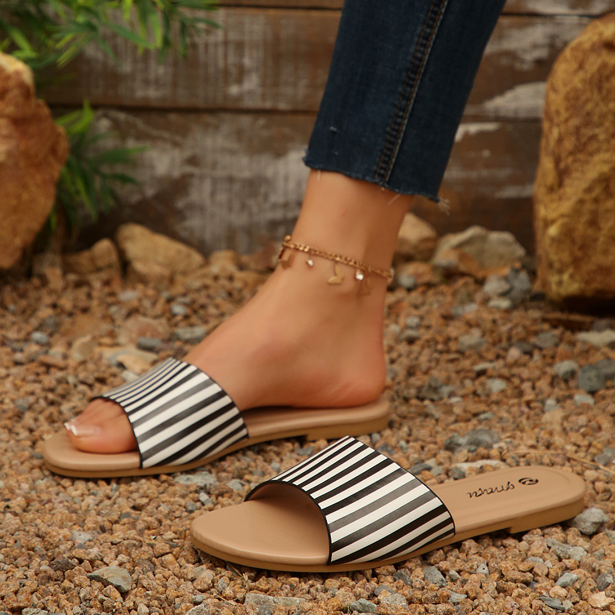 Zapatillas Planas para Mujer de Cuero Sintético, Ligeras, para Ocio
