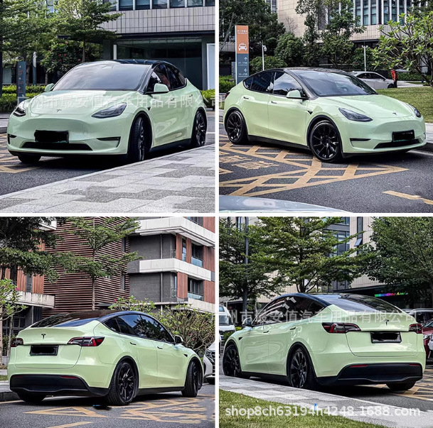 Pet Piano Avocado Green Car Color Changing Film Full Car Electric Motorcycle Body Paint Film Modification Film