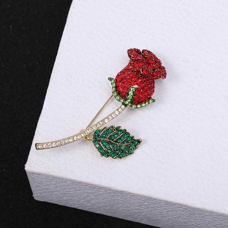 Sweet Flower Alloy Enamel Rhinestones Women's Brooches display picture 4