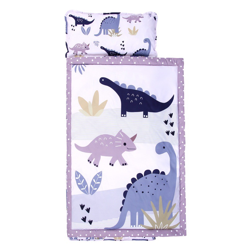 Portable one-piece baby nap mat kindergarten sleeping bag children quilted blanket anti-kick sleeping bag cartoon printing
