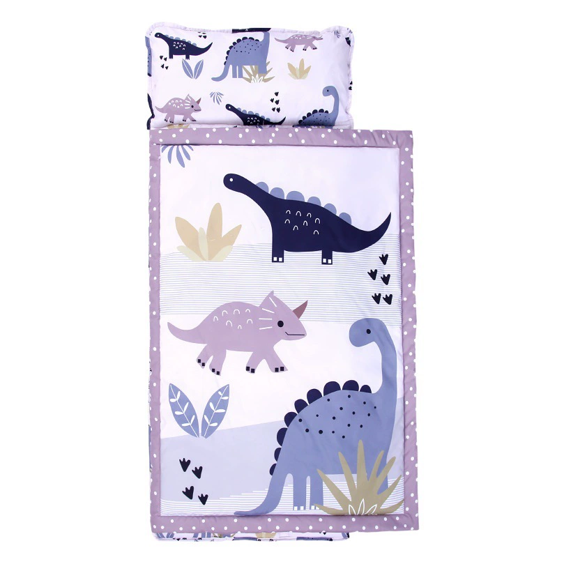 Портативный Цельный Детский ворсовый коврик для детского сада спальный мешок детское стеганое одеяло спальный мешок с защитой от ударов с мультяшным принтом