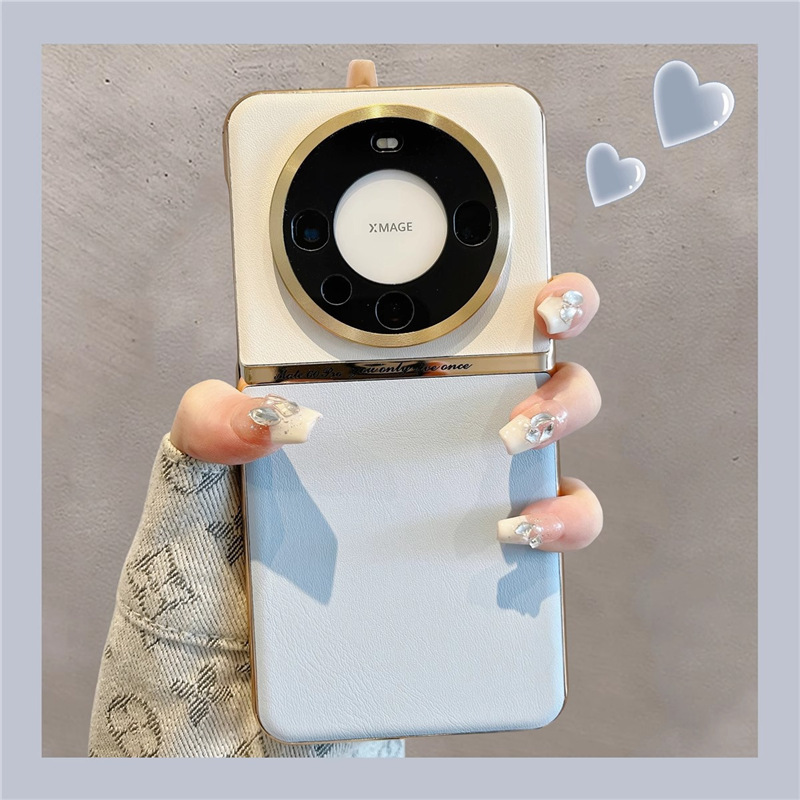 Huawei Mate70pro マッチングカラーレザー mate60 電気メッキ保護カバー magic7pro 落下防止 p70pro に適しています。|undefined