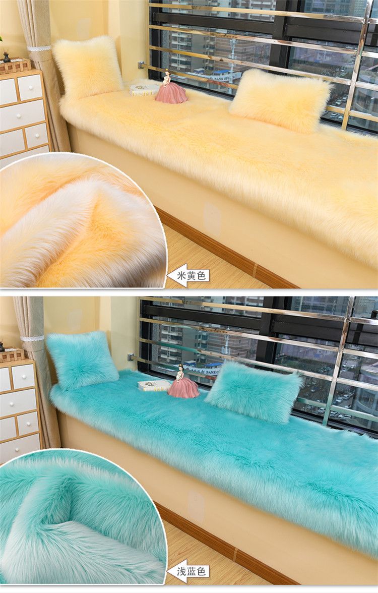 New Chinese-Style Large Red Chair Cushion, Faux Cashmere Door Mat, High-End Blue Carpet for Living Room Decoration and Grand Opening