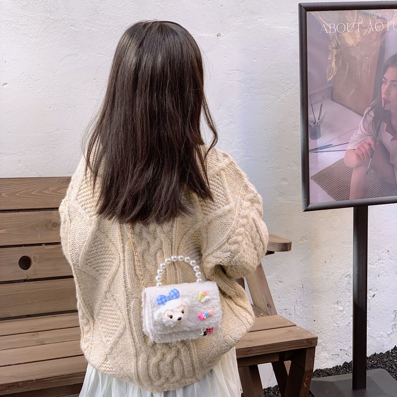 2026 nuevo bolso de niños animado lindos gafas gatito bolso de mano de comercio exterior transfronterizo bolsa de peluche de otoño y invierno