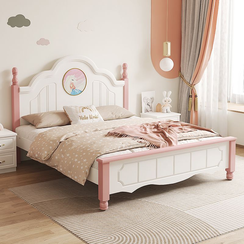 Cama de madera maciza para niños, niñas y niños, cama doble moderna y minimalista para estudiantes estadounidenses, cama principal económica, cama europea, princesa