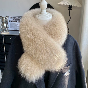 Winter scarf, keep warm double-sided collar, Korean style, genuine leather