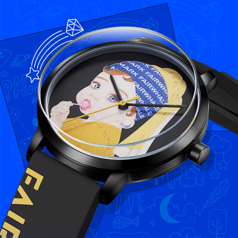 Mark Waffee Mark Fairwhale Brand Watch Cartoon Watch Couple Women's Quartz Watch Waterproof Wrist Watch