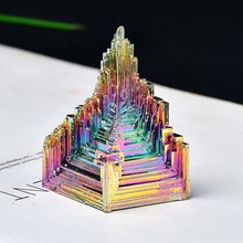 天然矿物原石摆件铋晶体矿石标本观赏石原石孩子科普教学标本铋矿