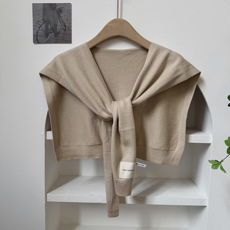 Chal de punto de alta calidad, todo fósforo, delgado, cuello falso, nicho, color sólido, estilo occidental, cintura, chal de moda, chaleco pequeño