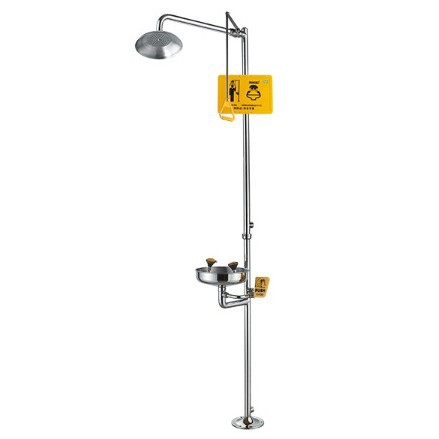 复合式洗眼器 304不锈钢冲淋洗眼器 加厚管壁  不锈钢抛光工艺