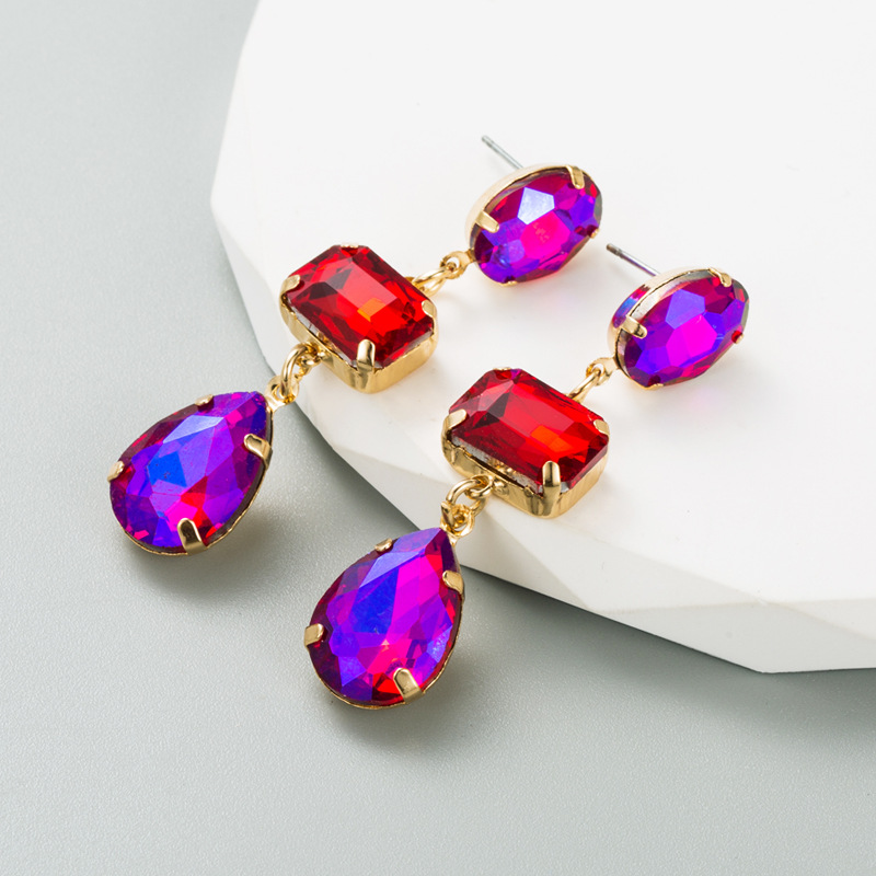 Alloy Material Fashion Geometric Alloy Rhinestones Women's Earrings 1 Pair