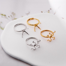 S925���y��ָ���� �๦���S�ν�ָ���Ƕ��Ϟ�����ʯDIY�_�ڽ���