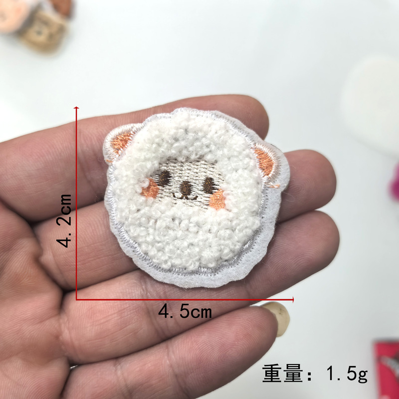 依绣自粘毛巾绣刺绣布贴 补丁贴装饰小动物可爱小熊儿童服装布贴|undefined