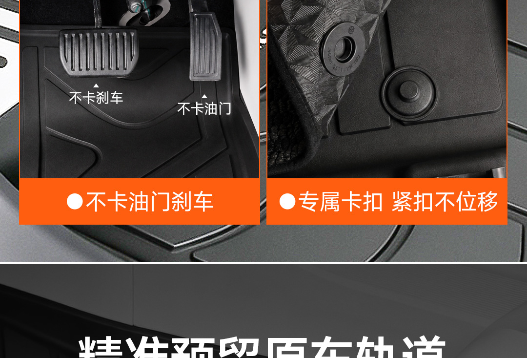 Cross-border universal car floor mats, injection-molded, 0 formaldehyde TPE car floor mats, anti-stain, easy to clean, wear-resistant