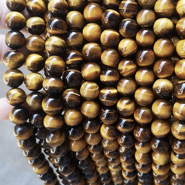Tiger Eye Stone Loose Beads DIY Jewelry Accessories Yellow Tiger Eye Stone Round Beads Semi-Finished Products Wholesale Support Tiger Eye Stone Loose Beads DIY Jewelry Accessories Yellow Tiger Eye Stone Round Beads Semi-Finished Products Wholesale Support