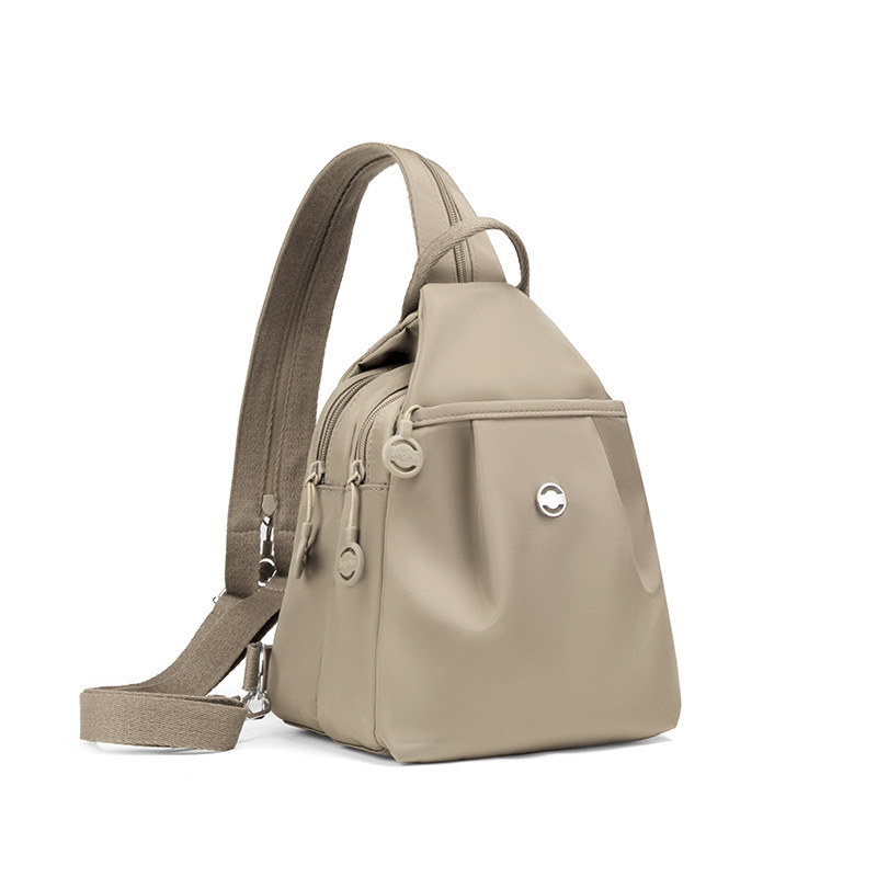 2025 New Travel Backpack Anti-Theft Simple Versatile Women's Chest Bag Fashion Oxford Cloth Casual Small Backpack - Thumbnail 8