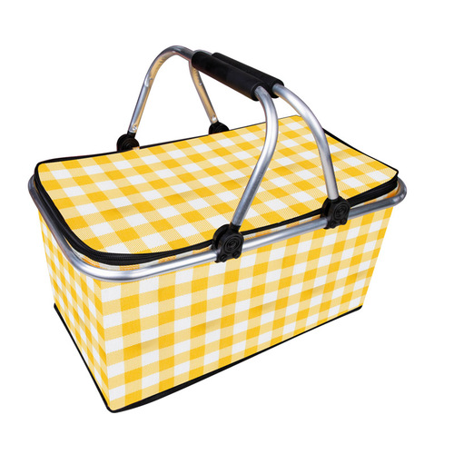 Insulated picnic basket folding lunch box bag outdoor portable ice bag summer takeaway cooler box picnic bag picnic basket