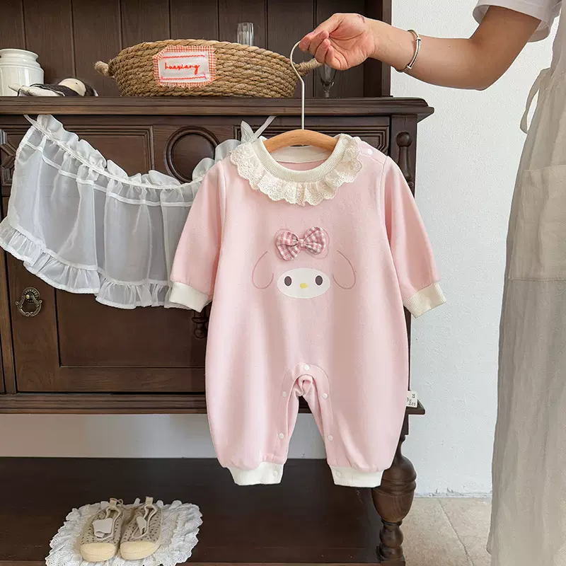 婴儿连体衣秋装女宝宝衣服超萌可爱新款婴幼儿一岁春秋季外出爬服