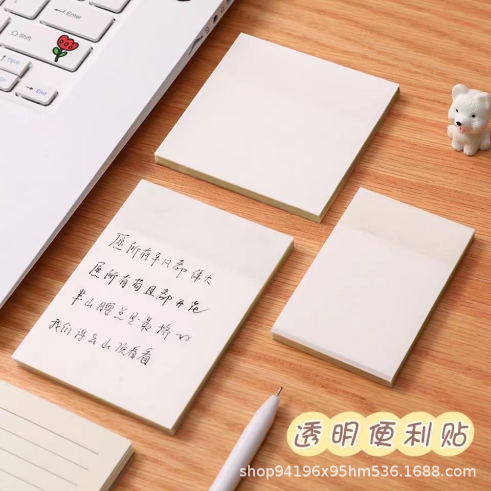 Yueda PET notas adhesivas multi-especificación notas adhesivas transparentes índice pegatinas A4 B6 B5 multi-especificación notas adhesivas opcionales