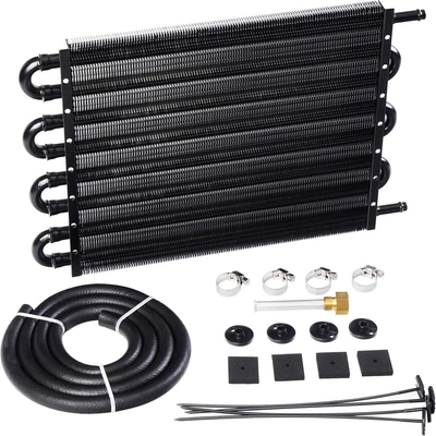 tube universal oil cooler heat — car radiator - 8-rows-of-black-condensation-tubes