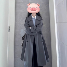 韩系风衣外套女中长款2025春秋新款小个子休闲英伦高级感大衣薄款