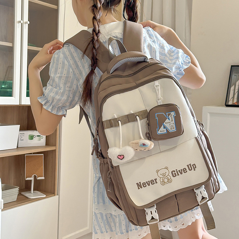 2025 nuevo estilo Mori ins de gran capacidad, alto valor, moda, lindo, simple y versátil, mochila para estudiantes de secundaria y preparatoria