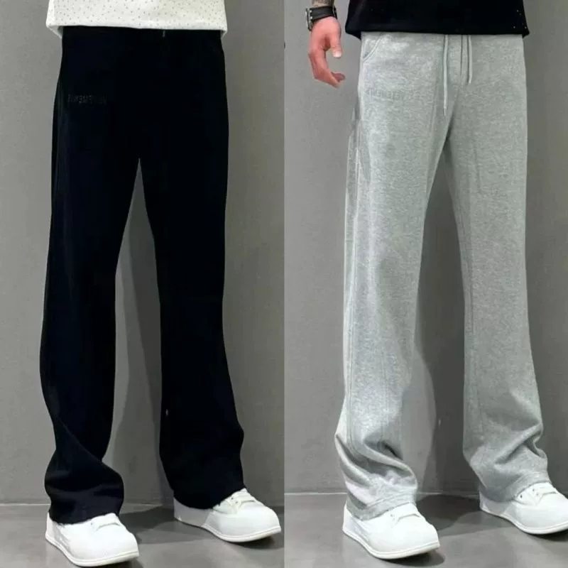 Autumn thin trousers, oversize, loose straight fit