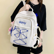 2022新款韩版时尚潮流双肩包大容量旅行休闲包潮酷中大学生背包