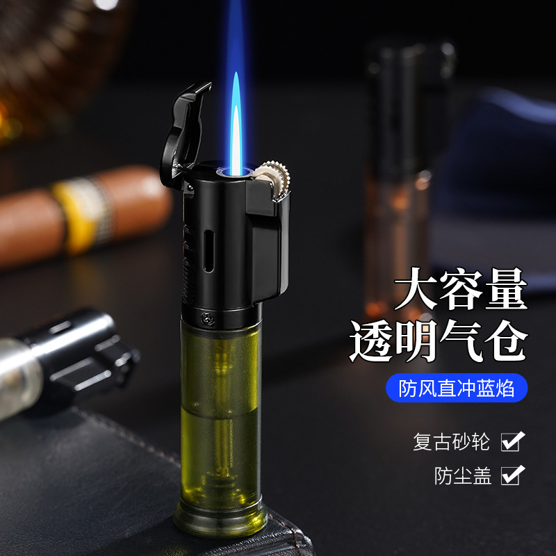 PL186-1防风打火机充气体男创意个性直冲蓝焰砂轮式雪茄火机|undefined