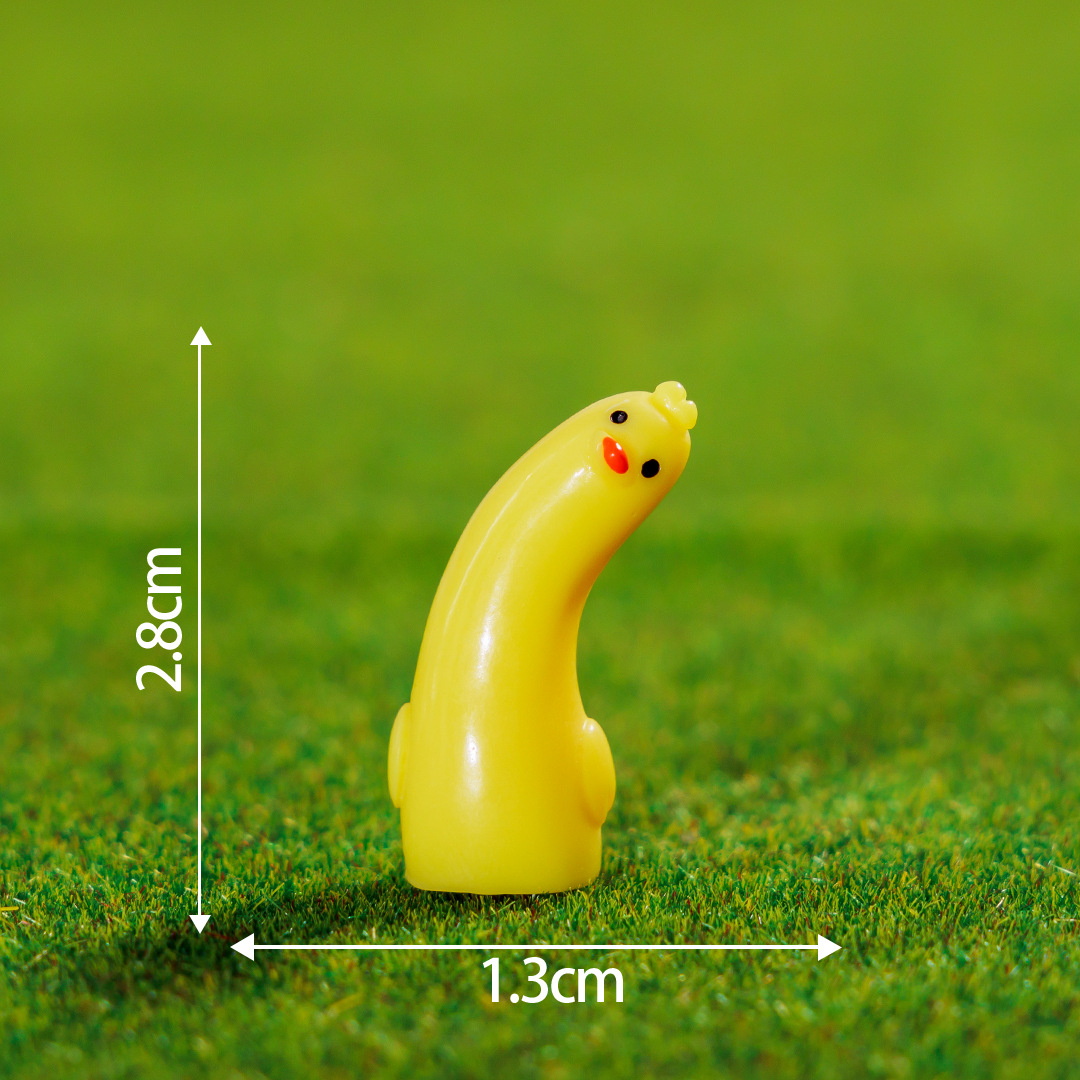 단색 노란색 비뚤어진 목 닭 A02-a-5