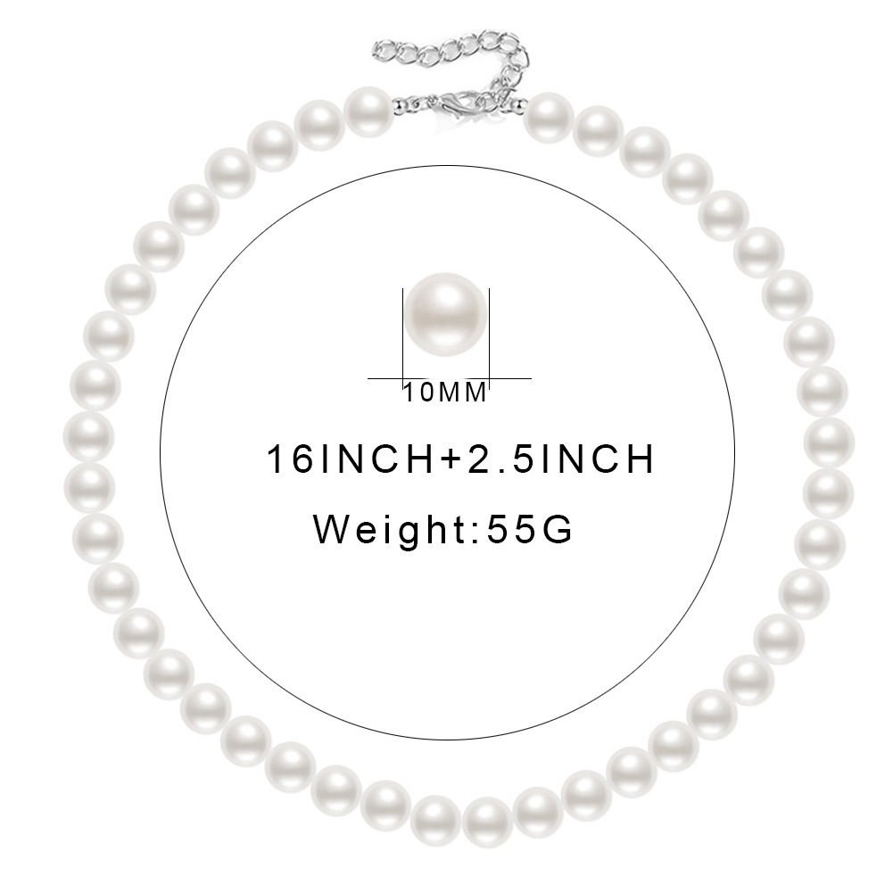 fashion simple pearl chain necklace wholesale nihaojewelry