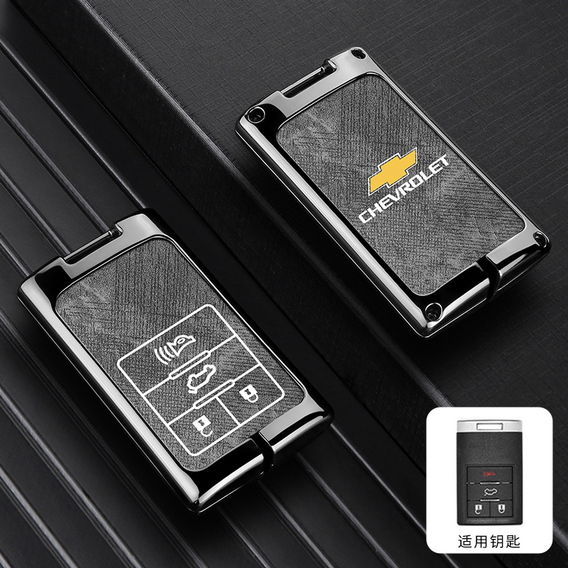 모델 D 4버튼 테일 박스 - 데님 패턴 [건 쉘 그레이 가죽] 싱글 쉘