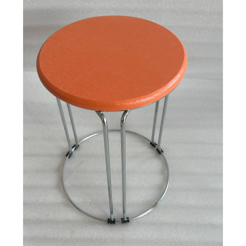 Taburetes redondos de madera sólida taburetes de acero inoxidable taburetes caseros apilables taburetes de hierro forjado dormitorio taburetes de comedor para adultos