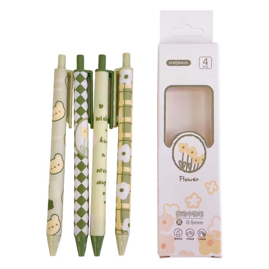 Morandi presiona el bolígrafo de gomas simple 0.5 bolígrafo negro ins estudiante de alto valor lápiz de prueba de secado rápido al por mayor nuevo