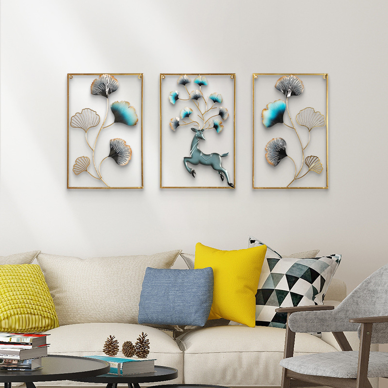 Modern Fashion Creative Metal Decorative Pendant Light Luxury Wall Hanging Living Room Sofa TV Background Wall Decorations