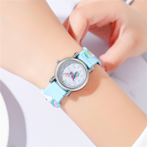 A08712-2 children's watch green fashion multiple styles quartz watch boys and girls cartoon slap bang