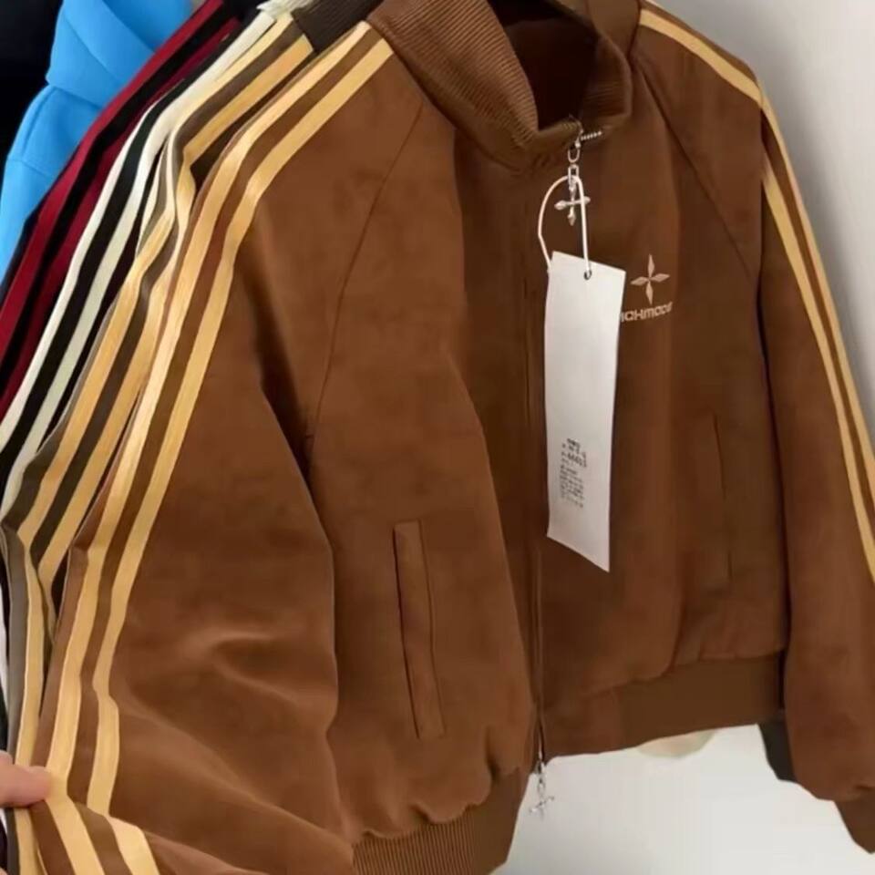 Áo khoác jacket nữ dáng rộng cổ đứng tay dài kiểu bóng chày — Màu be, Màu cà phê, Màu nâu, màu đen chi tiết 8