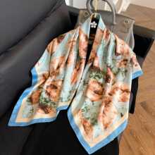 ɫ��˿������ӡ��ƴɫΧ��б�Ƴ�󷽽�90x90cm�����ɹ����ͷ��
