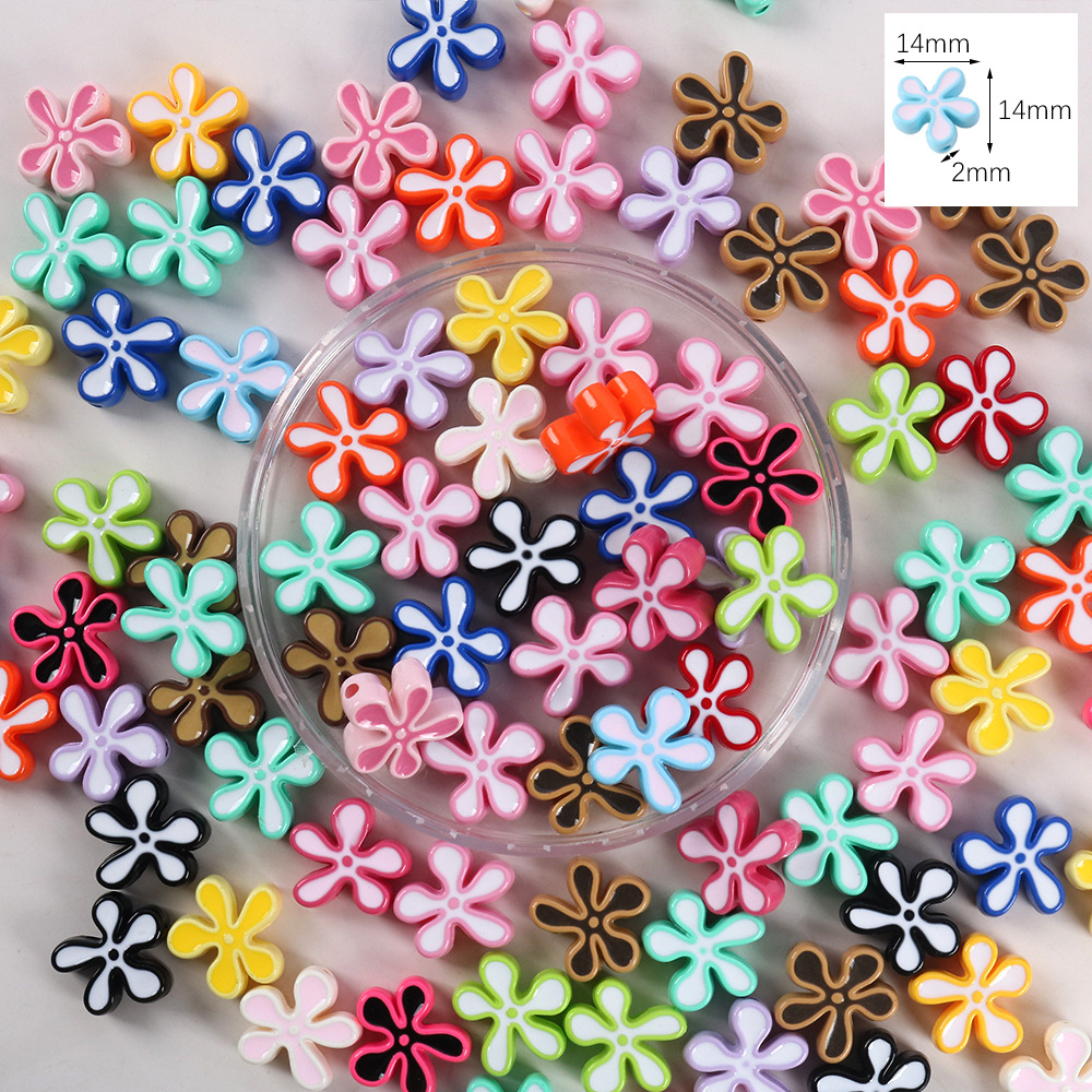 73#Irregular flower beads