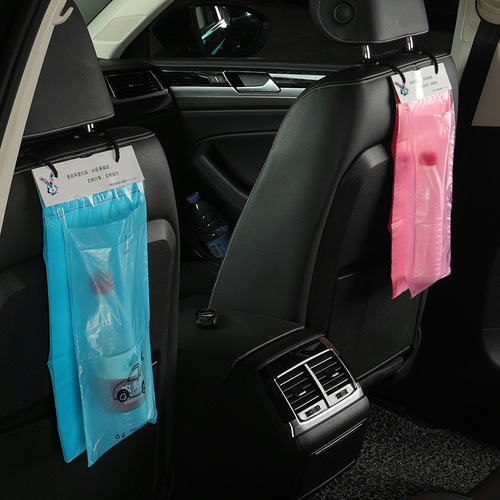 Car-mounted trash bag hanger-style vehicle trash bin, car interior storage box, adhesive cleaning bag, interior decoration accessories