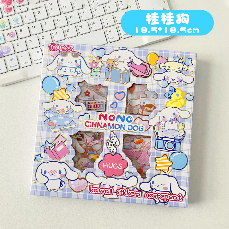 Set de 100 pegatinas kawaii para diario o scrapbooking – diseños variados y coloridos