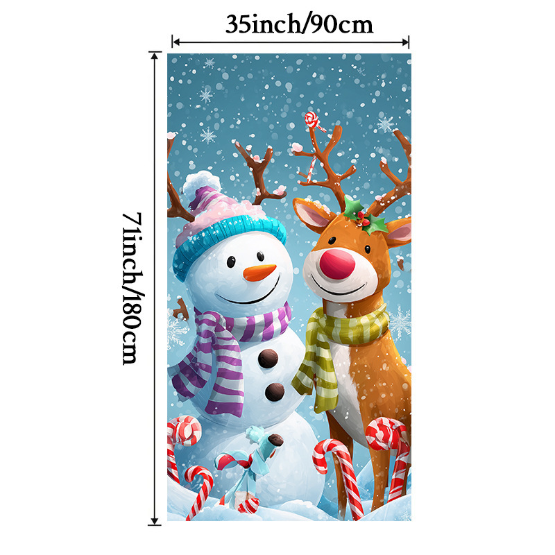 Lámparas de color de Navidad cubierta de tela decoración puerta de poliéster de alta densidad tela de fondo de Año Nuevo fiesta de puerta de entrada amueblado tapices