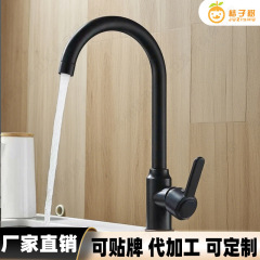 ステンレスの黒い蛇口の台所の冷熱の蛇口の水槽の野菜を洗うたらいの食器を洗う池は回転することができます。
