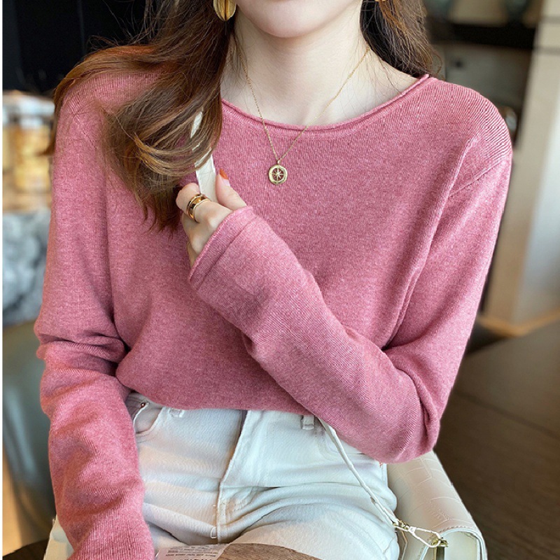 白色针织衫女春秋打底衫西装内搭2022年早秋新款薄款上衣秋冬