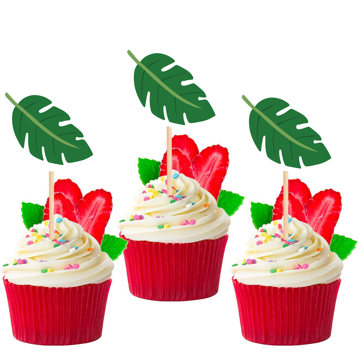 Amazon Sticker de frutas desechables, tarjeta de pastel, tortuga, firma de hojas, fiesta de carnaval, decoración de postres, tarjeta de inserción